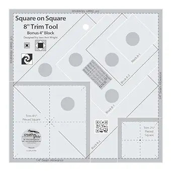 Creative Grids - Non-Slip Square on Square 8 Inches Trim Tool