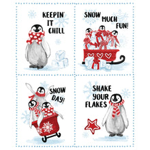 Load image into Gallery viewer, Penguin Party by Pam Vale for Camelot Fabrics - Background White Panel
