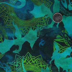 Dragons - Emerald Reign par Jason Yenter pour In The Beginning Fabrics - Dragon Collage