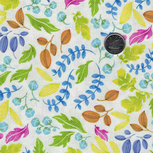 Wild Blossoms par Robin Pickens pour Moda - Background Cream Leafy World
