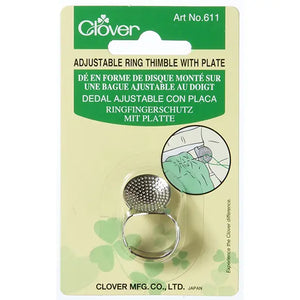 Clover - Adjustable Ring Thimble with Plate