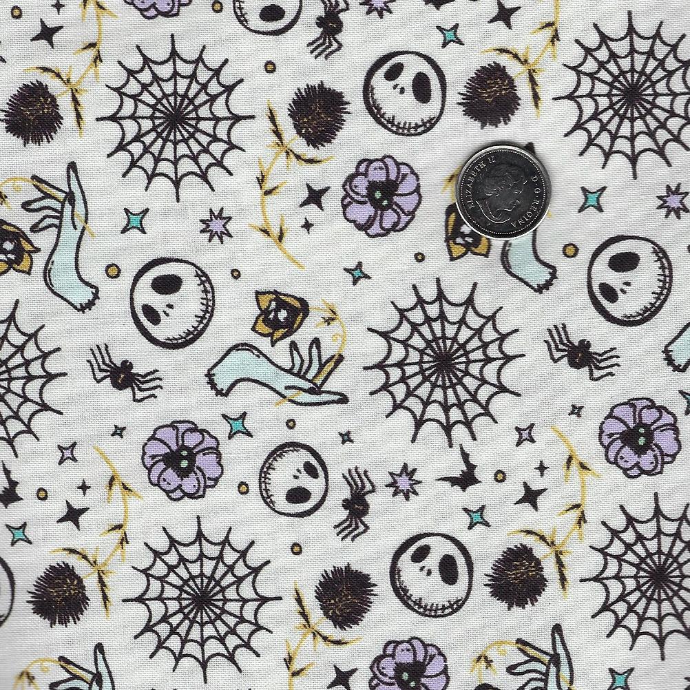 The Nightmare Before Christmas Mystical Opulence by Camelot Fabrics - Background Cream Spellbound