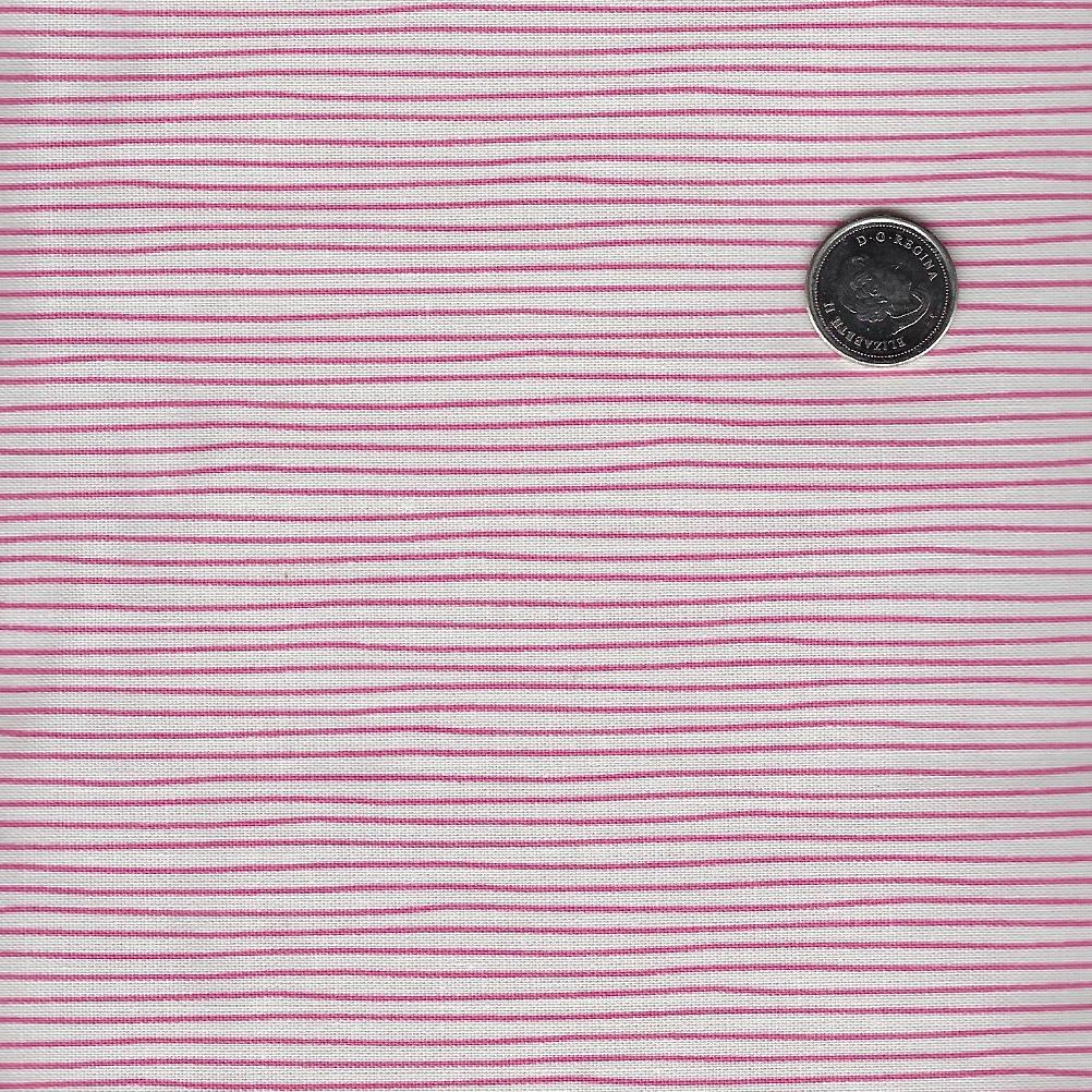 Classic Basics par Tilda Fabrics - Pen Stripe Pink