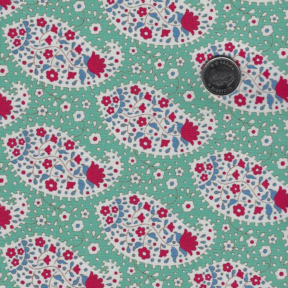 Jubilee by Tilda Fabrics - Background Teal Teardrop