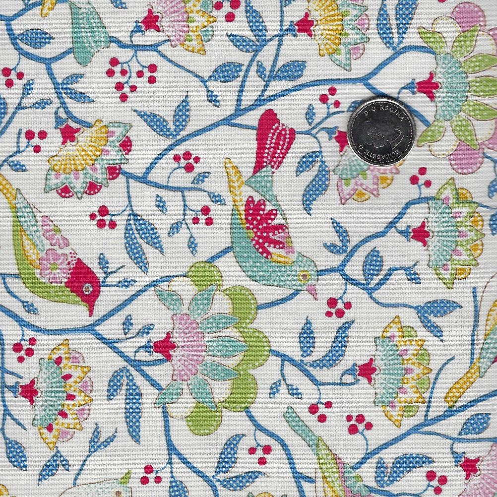Jubilee par Tilda Fabrics - Background Cream Bird Tree