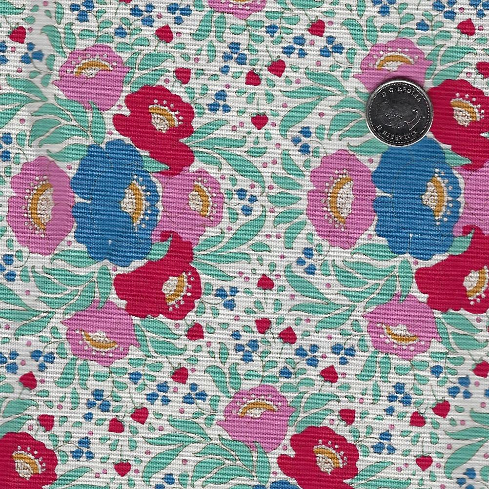 Jubilee par Tilda Fabrics - Background Teal Autumn Bouquet