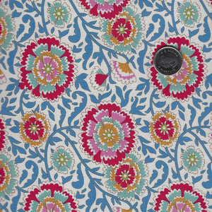 Jubilee by Tilda Fabrics - Background Cream Blue Elodie