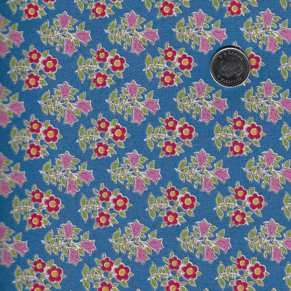 Jubilee by Tilda Fabrics - Background Blue Farm Flowers