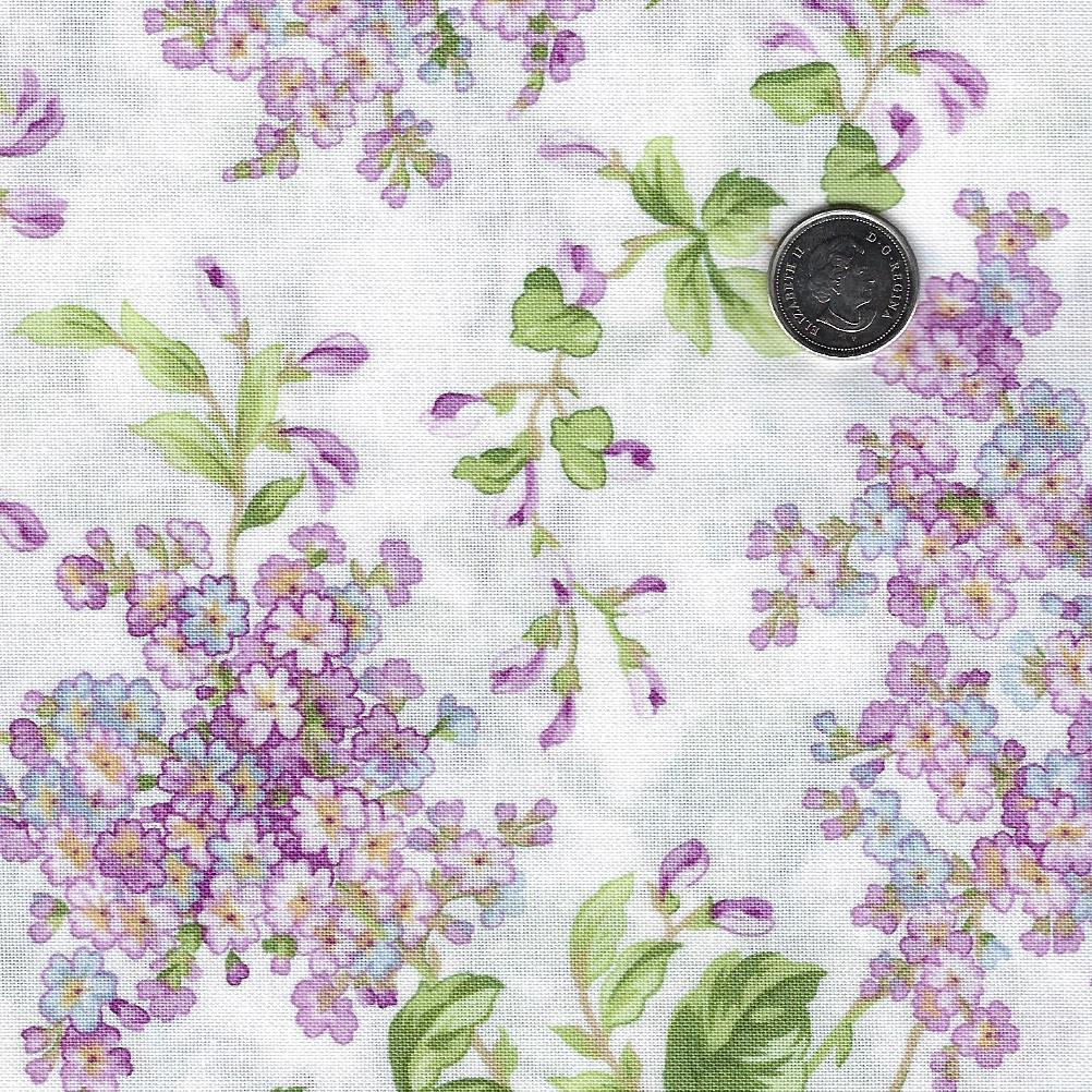 Sugar Lilac par Maywood Studio - Background White Lilacs