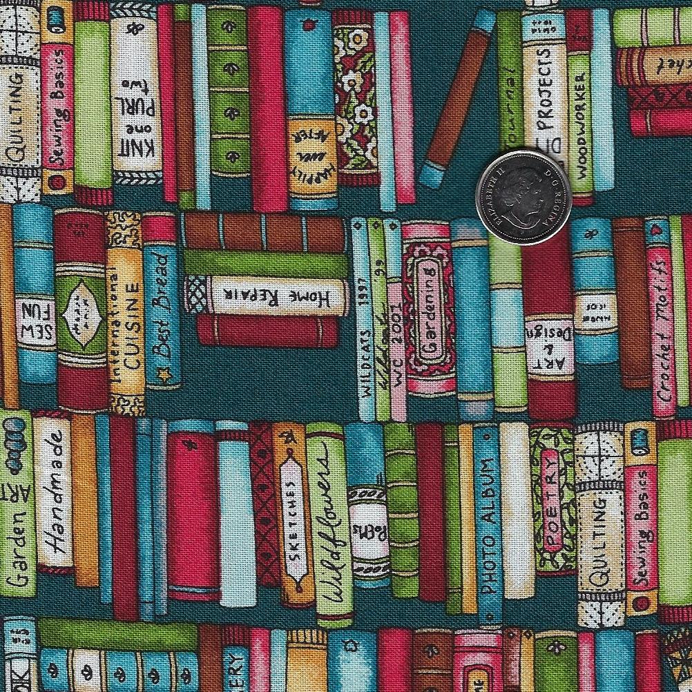 Readerville par Kris Lammers pour Maywood Studio - Background Blue Book Shelves
