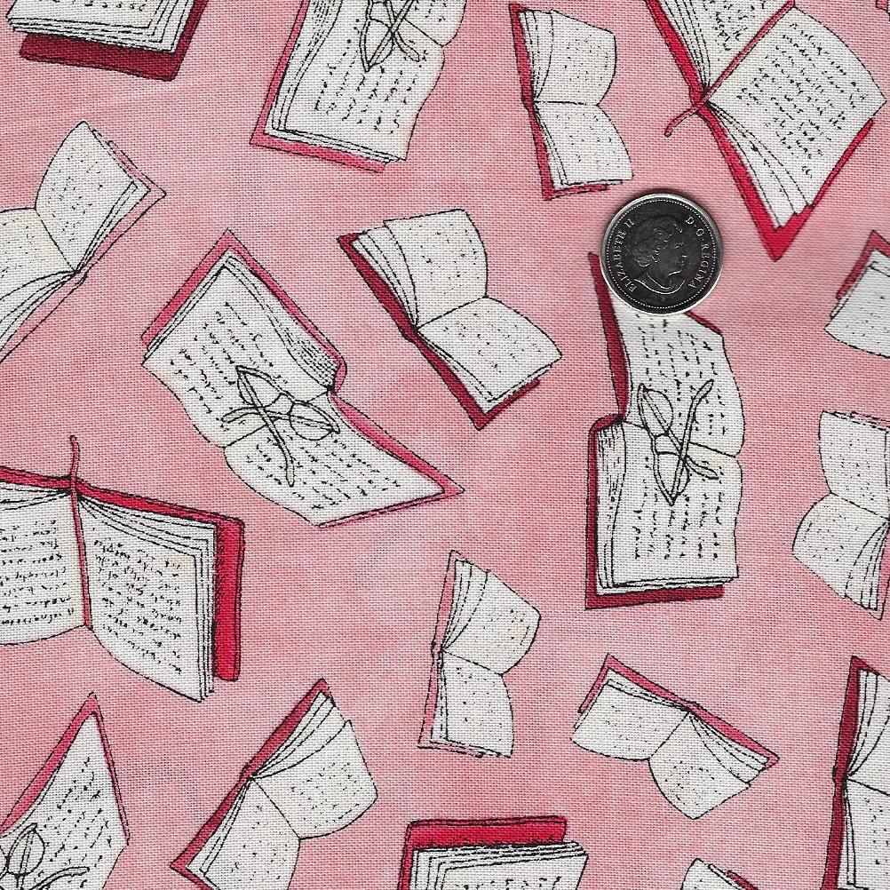 Readerville par Kris Lammers pour Maywood Studio - Background Pink Open Books