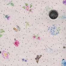 Load image into Gallery viewer, Together is Better by Hannah Dale for Maywood Studio - Background Pale Pink Flowers and Butterflies
