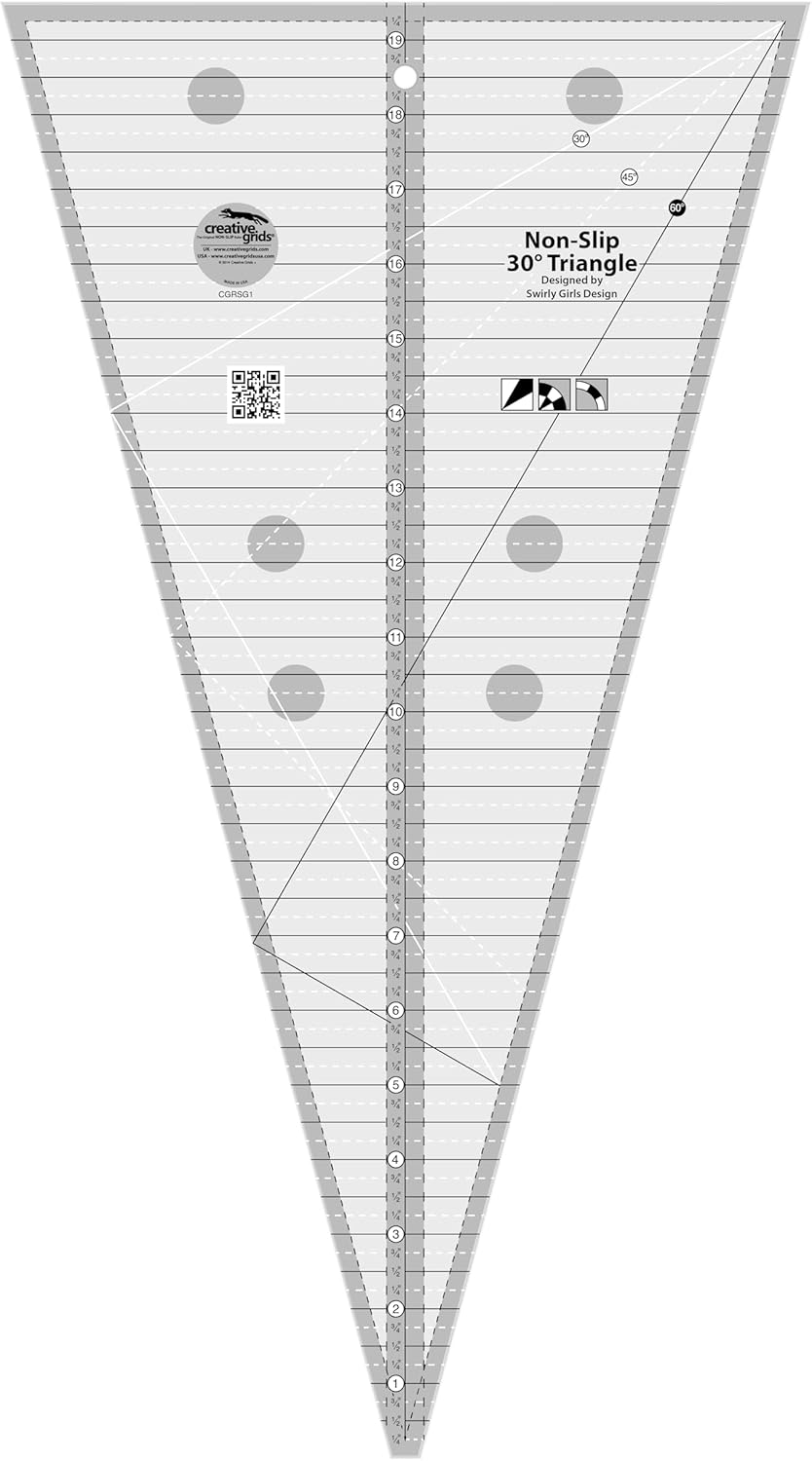 Creative Grids - Non-Slip 30 Degree Triangle Ruler