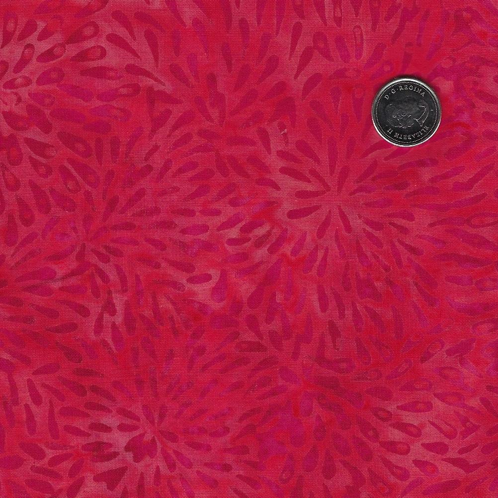Full Bloom by Barbara Persing & Mary Hoover for Island Batik - Batiks Dark and Light Red Marigold