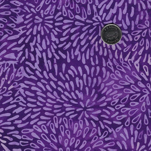 Full Bloom par Barbara Persing & Mary Hoover pour Island Batik - Batiks Dark and Light Purple Marigold