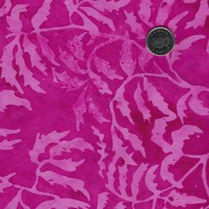 Full Bloom par Barbara Persing & Mary Hoover pour Island Batik - Batiks Dark and Light Pink Parsley