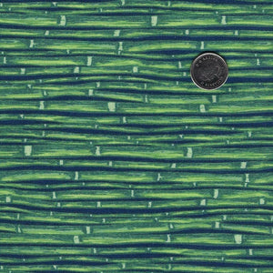 Water's Edge by Brett Lewis for Northcott - Background Green Horsetail