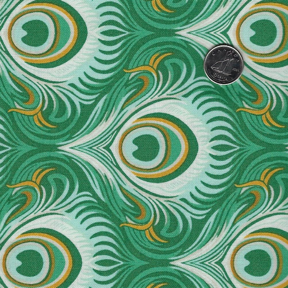 Wild Abandon par Heather Bailey pour Figo Fabrics - Background Teal Seduction