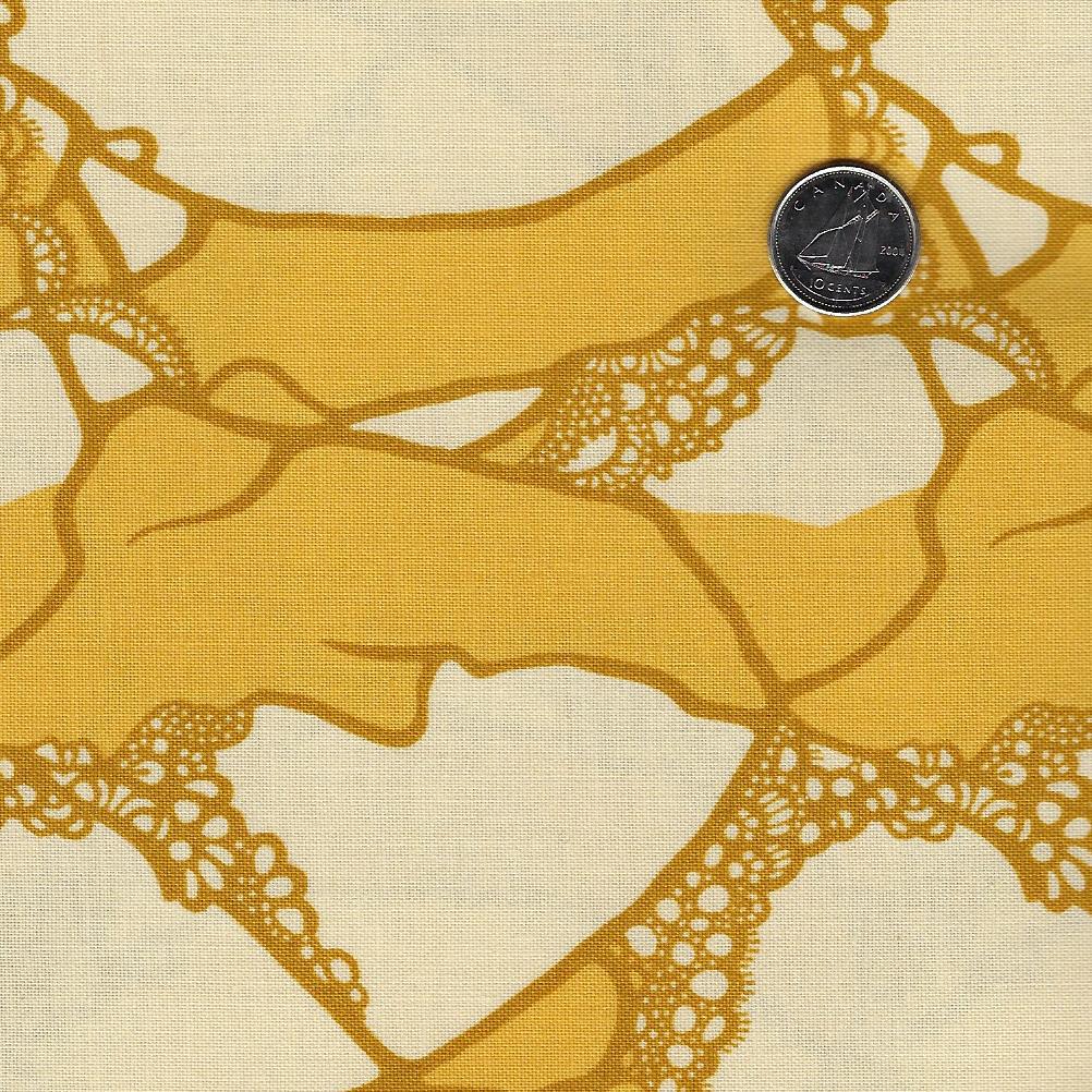 Wild Abandon by Heather Bailey for Figo Fabrics - Background Gold Entangled