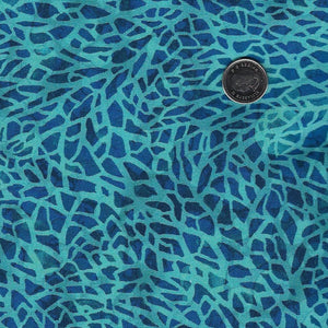 Sea Breeze par Deborah Edwards and Melanie Samra pour Northcott - Background Blue Coral Blender