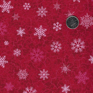 Beary Merry Christmas par Deborah Edwards pour Northcott - Background Red Snowflakes