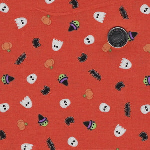 Mr. Bones Sews by Kimberlee Peers-Moore for Figo Fabrics - Background Orange Sprinkles