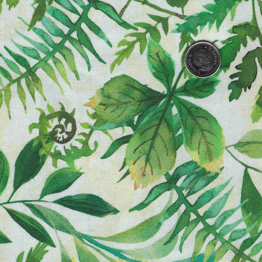Luscious by Northcott - Background Cream Multi Leaves