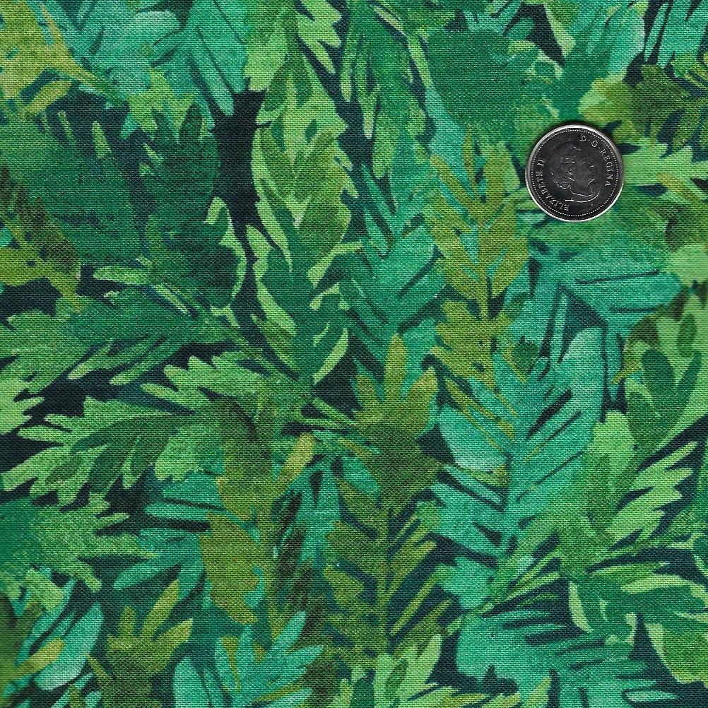 Luscious by Northcott - Background Teal Ferns