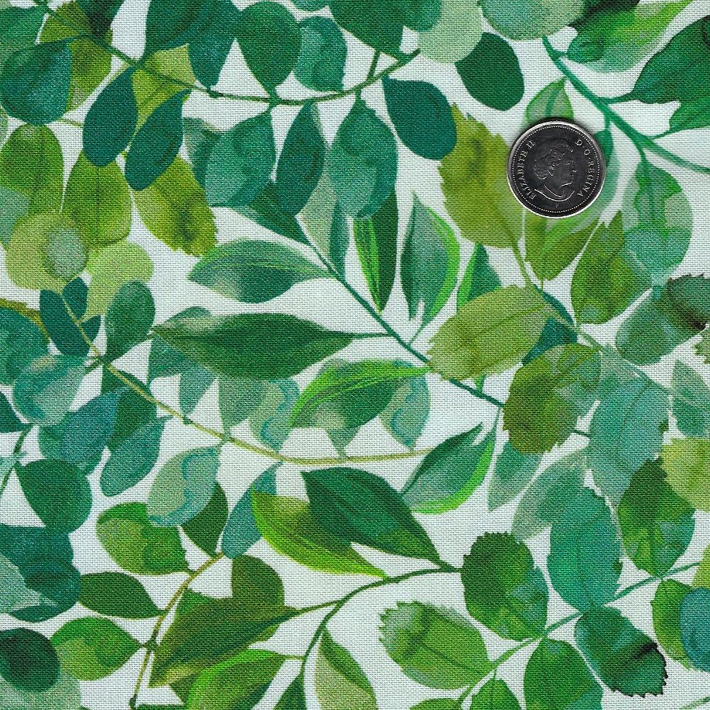 Luscious by Northcott - Background Cream Packed Leaves
