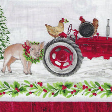 Charger l'image dans la galerie, Barnyard Christmas par Deborah Edwards pour Northcott - Background White Border Stripe
