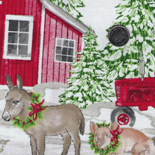 Load image into Gallery viewer, Barnyard Christmas by Deborah Edwards for Northcott - Background White Advent Panel
