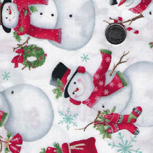 Load image into Gallery viewer, Holly Jolly by EML Studio for Northcott - Background White Snowmen
