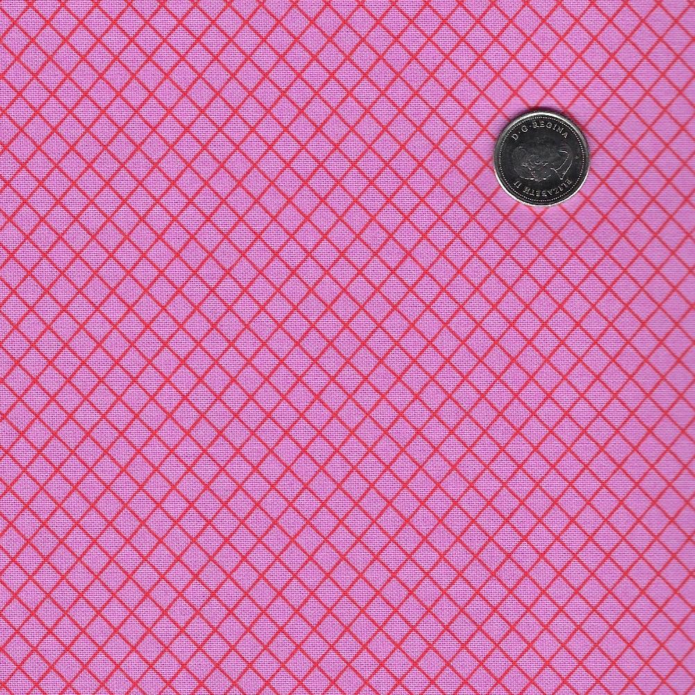 True Colors by Tula Pink for Free Spirit - Bubblegum on the Grid