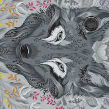 Load image into Gallery viewer, True Colors Graywork by Tula Pink for Free Spirit - Fog Wolf of Pink Street
