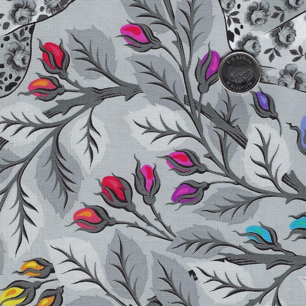 True Colors Graywork by Tula Pink for Free Spirit - Fog Beautymark