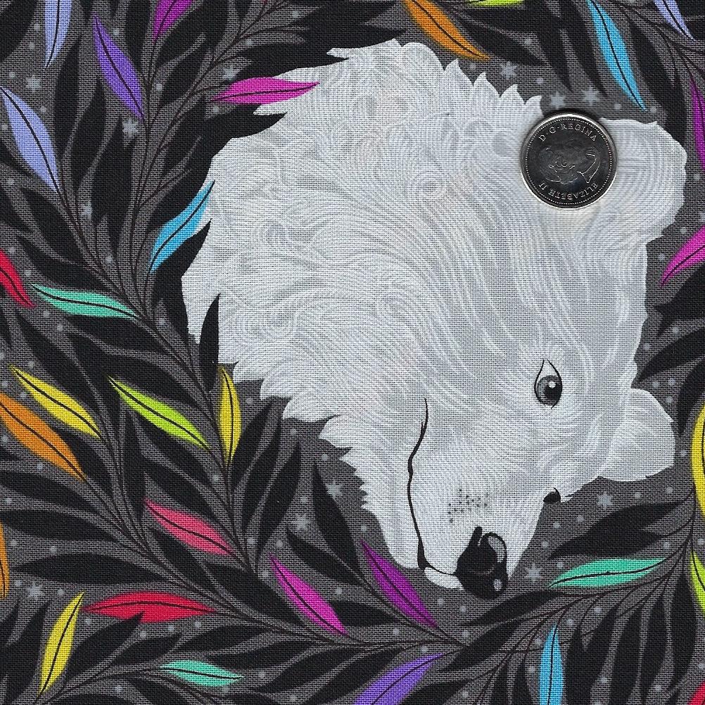 True Colors Graywork by Tula Pink for Free Spirit - Carbon Just Bearly