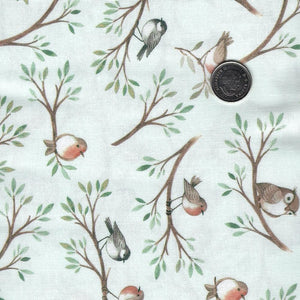 Little Fawn and Friends by Nina Stajner for Dear Stella Design - Background Misty Birds