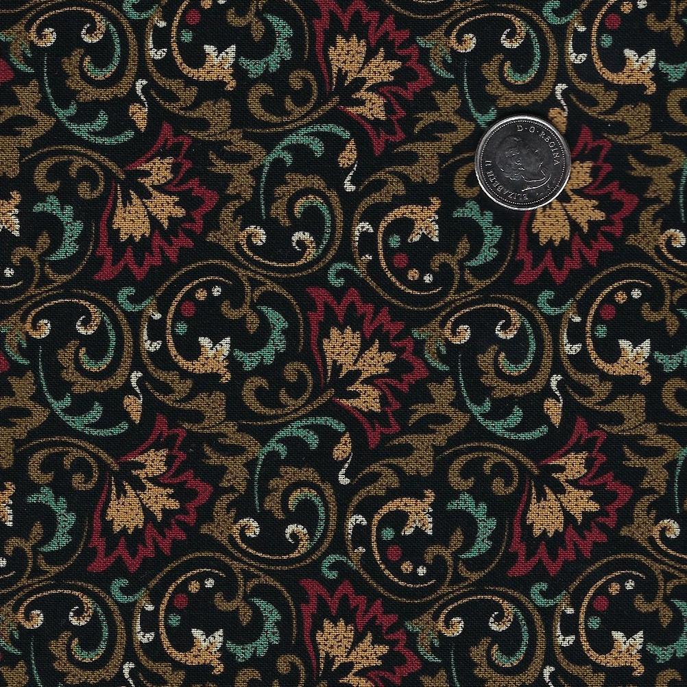 Hearthstone by Lynn Wilder for Marcus Fabrics - Background Black Spellbound