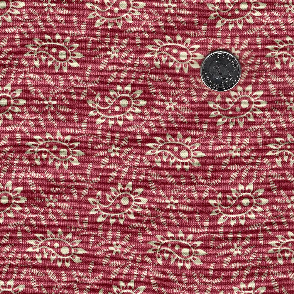 Hearthstone by Lynn Wilder for Marcus Fabrics - Background Red Spiceberry