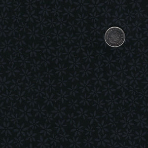 Blackout by Timeless Treasures - Black Tone on Tone Tiny Florals