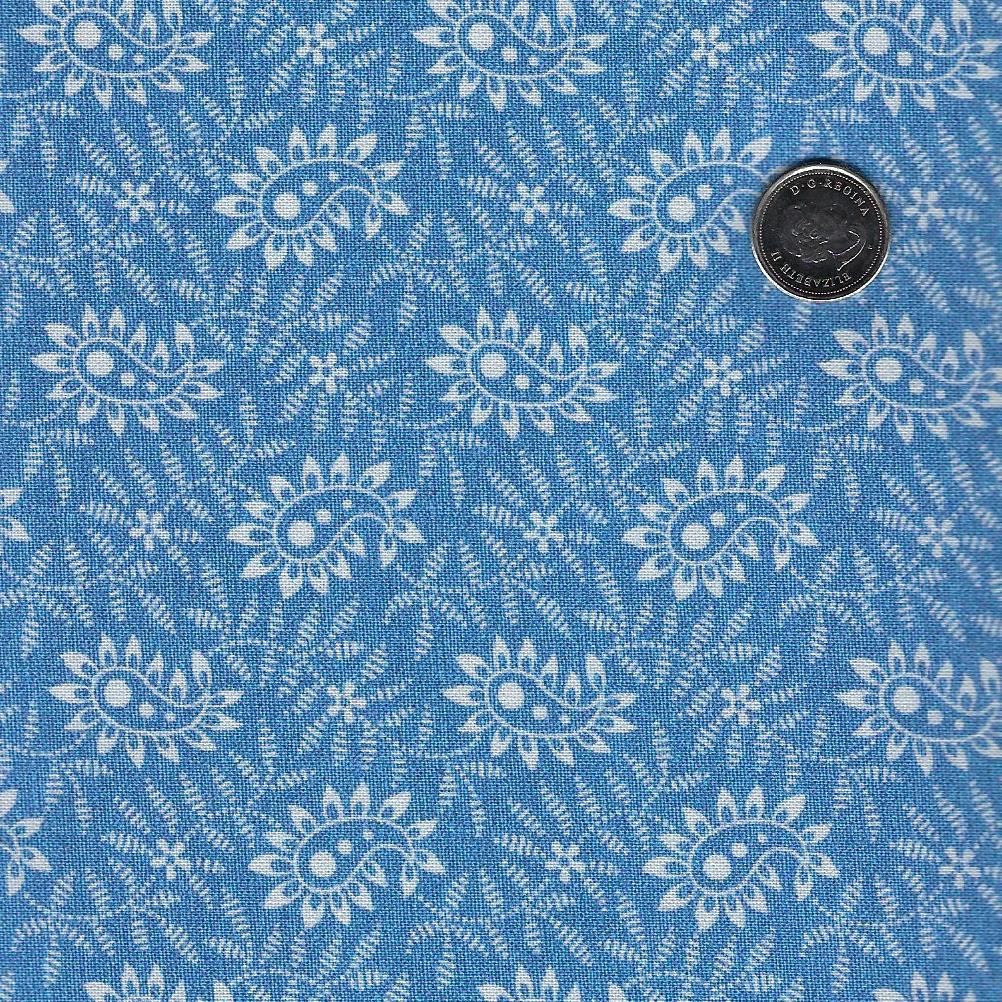 Laurel Ridge par Lynn Wilder pour Marcus Fabrics - Background Blue Spiceberry