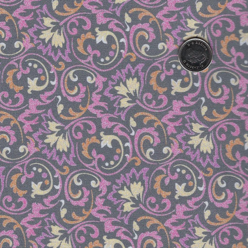Laurel Ridge par Lynn Wilder pour Marcus Fabrics - Background Grey Spellbound