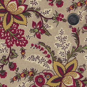 Arabella by Carrie Quinn and Katie Solberg for Marcus Fabrics - Background Tan Jacobean