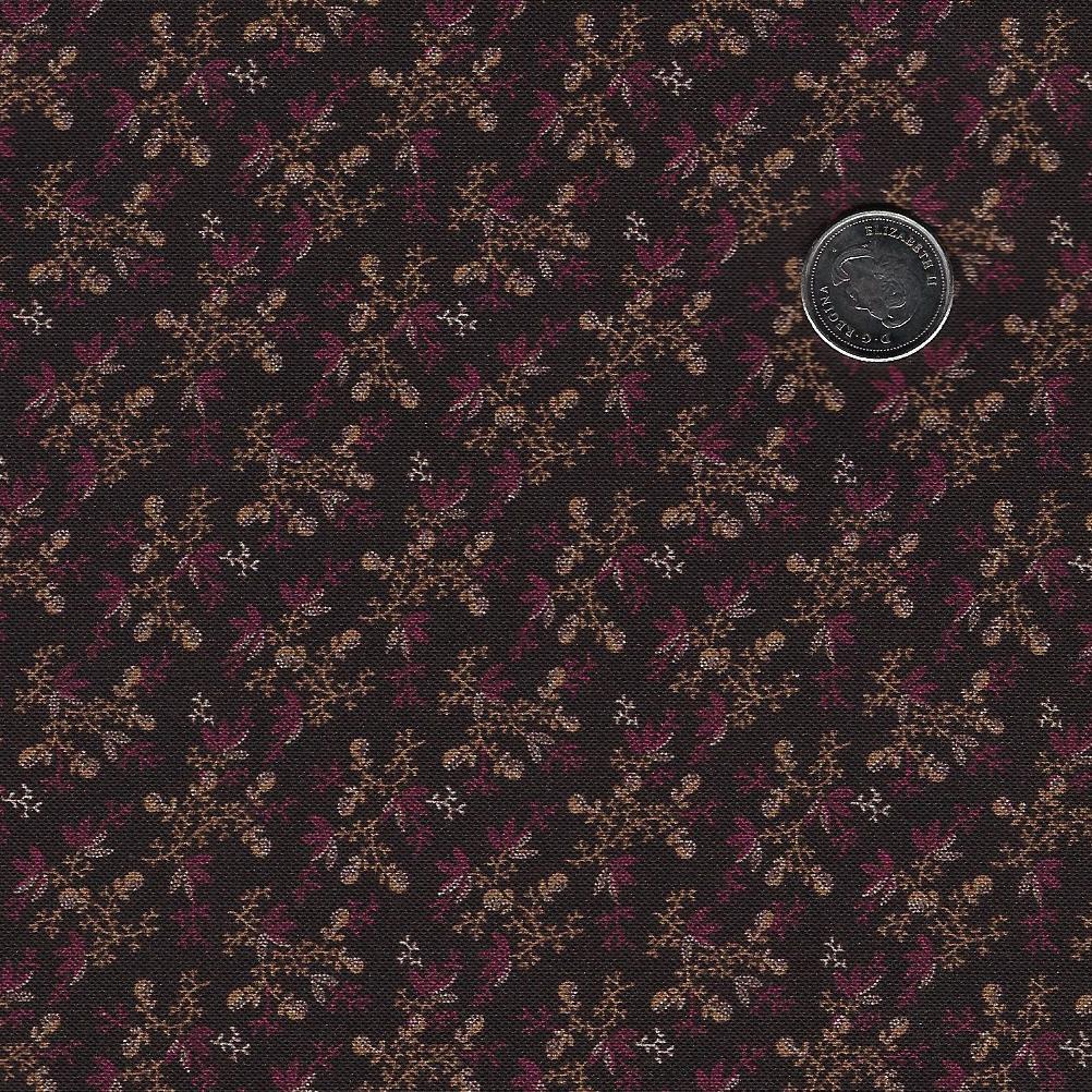 Arabella by Carrie Quinn and Katie Solberg for Marcus Fabrics - Background Brown Mini Trellis