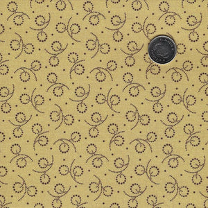 Arabella by Carrie Quinn and Katie Solberg for Marcus Fabrics - Background Gold Dotted Circles