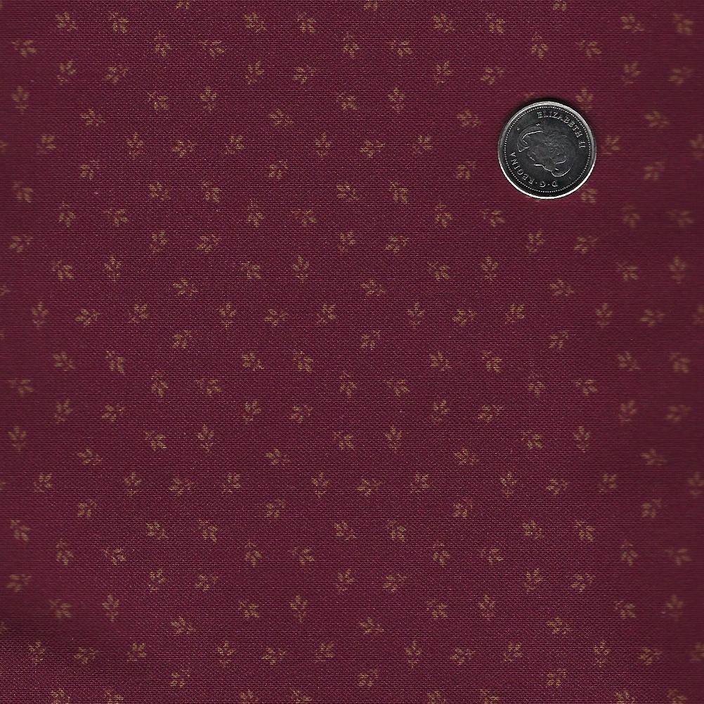 Arabella by Carrie Quinn and Katie Solberg for Marcus Fabrics - Wine Tone on Tone Tiny Tri-Leaf