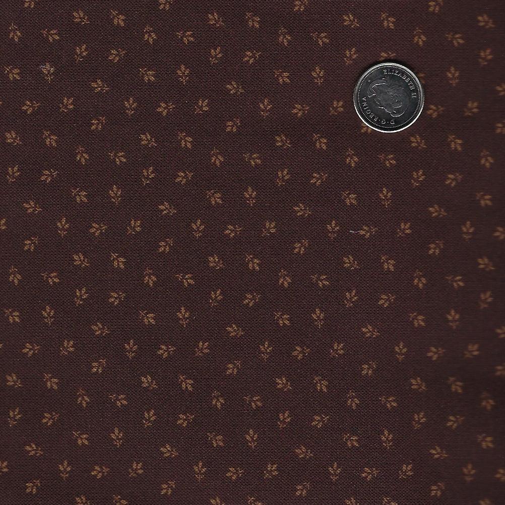 Arabella by Carrie Quinn and Katie Solberg for Marcus Fabrics - Brown Tone on Tone Tiny Tri-Leaf