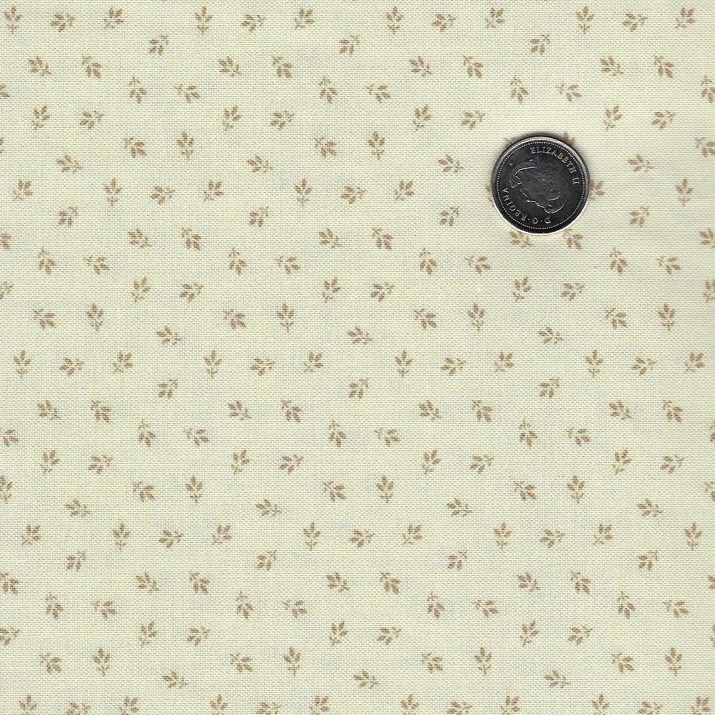 Arabella by Carrie Quinn and Katie Solberg for Marcus Fabrics - Cream Tone on Tone Tiny Tri-Leaf