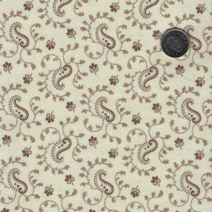 Arabella by Carrie Quinn and Katie Solberg for Marcus Fabrics - Background Cream Paisley