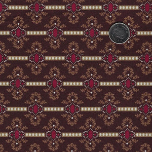 Arabella by Carrie Quinn and Katie Solberg for Marcus Fabrics - Background Brown Stripe